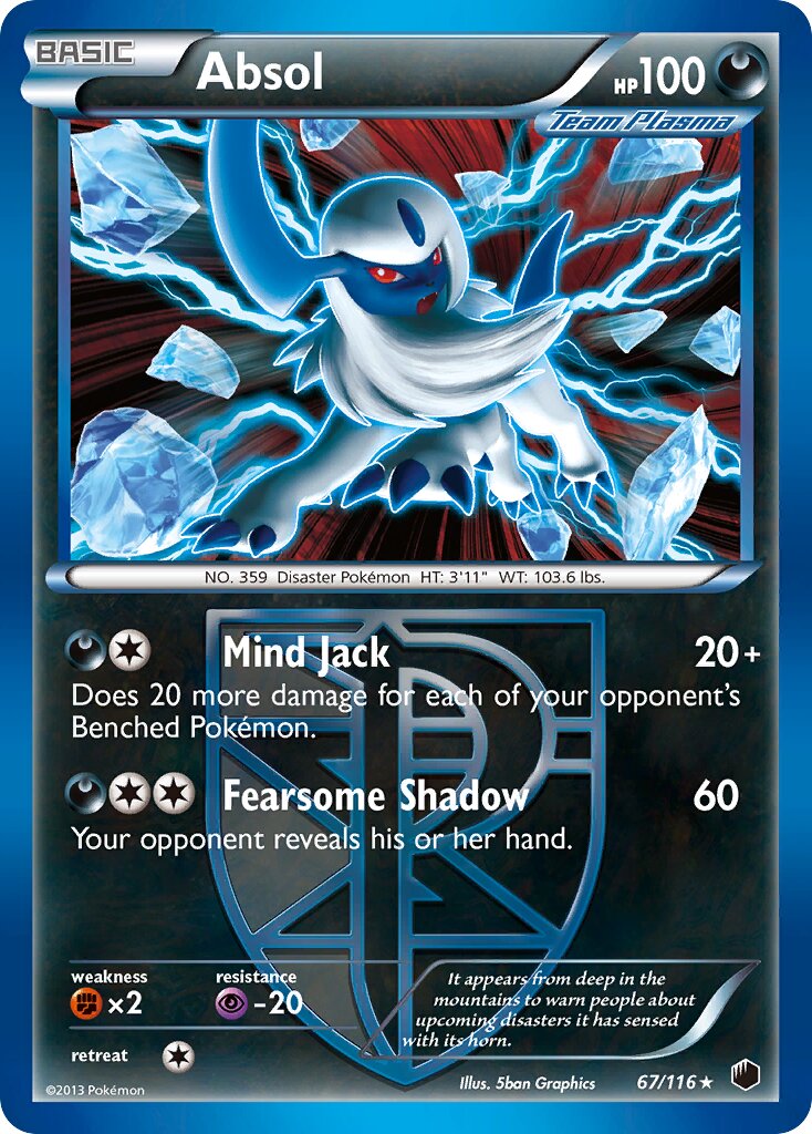 Absol - 67/116 - Holo Rare - NM - Holofoil