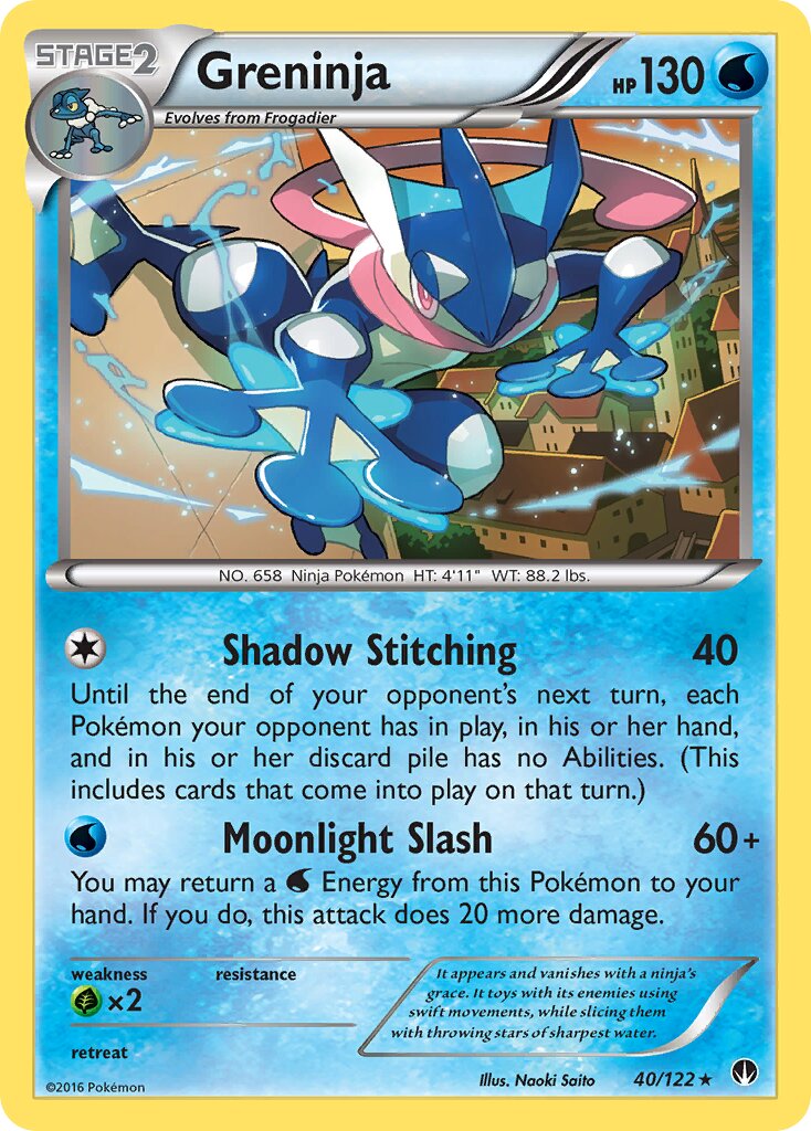 Greninja - 40/122 - Rare - NM