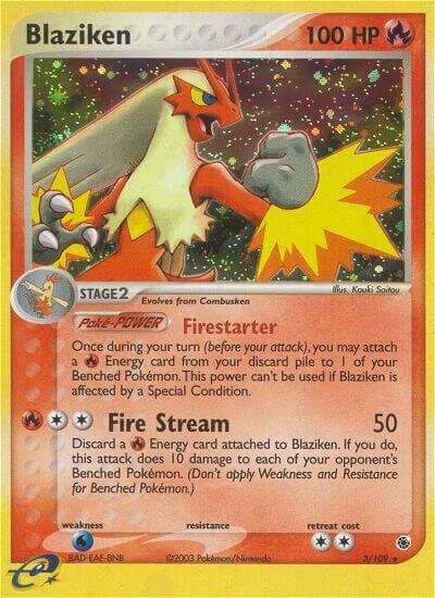 Blaziken - 3/109 - Holo Rare - NM - Holofoil