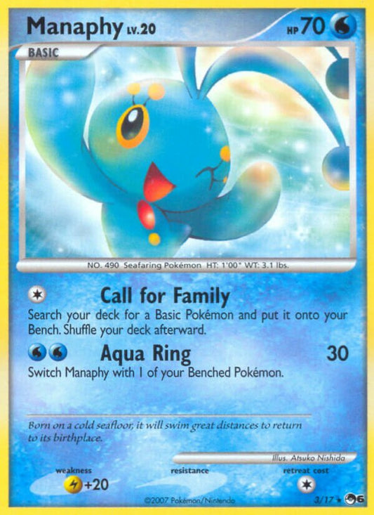 Manaphy - 003/017 - Rare - NM - Holofoil