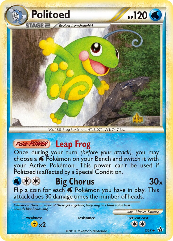 Politoed - 7/95 - Holo Rare - NM - Holofoil