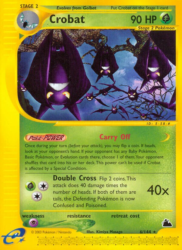 Crobat - 006/144 - Rare - NM - Reverse Holofoil