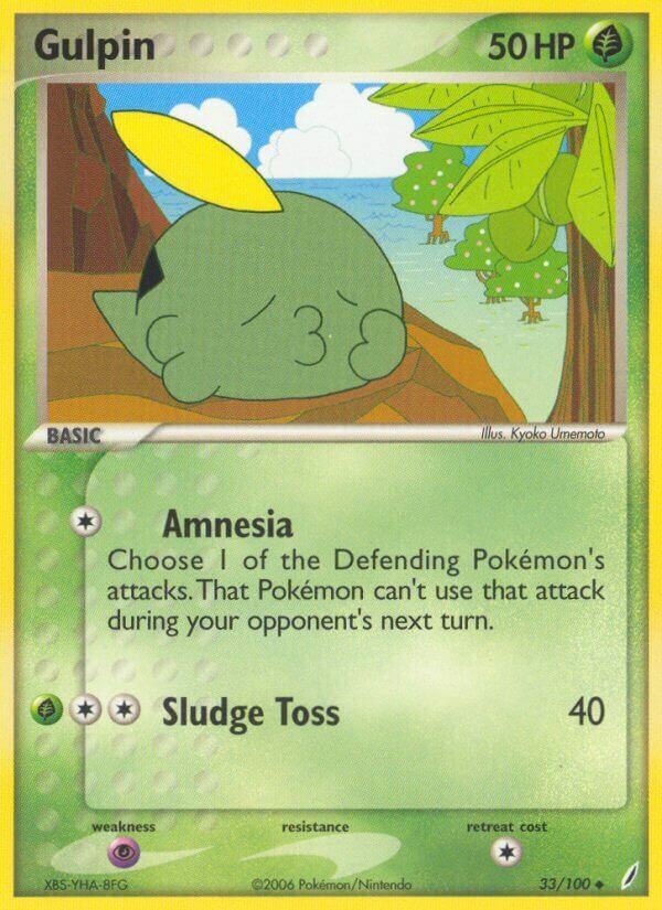 Gulpin - 33/100 - Uncommon - NM - Reverse Holofoil