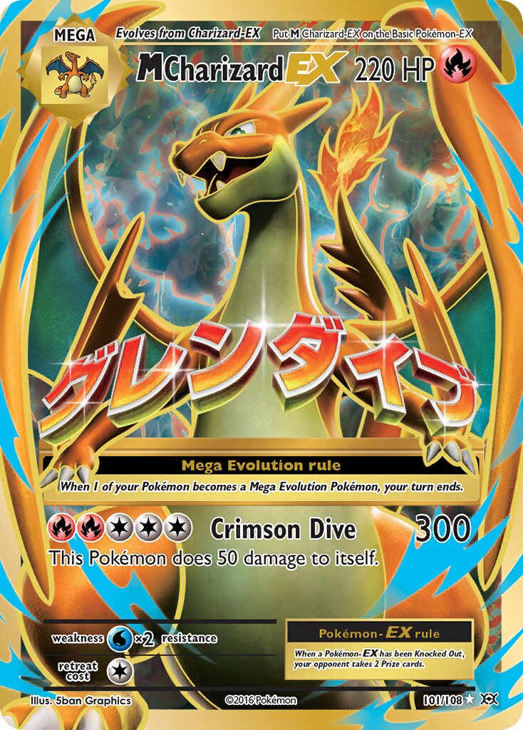 M Charizard EX - 101/108 - Ultra Rare - NM - Holofoil