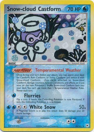 Snow-cloud Castform - 25/101 - Rare - LP+ - Reverse Holofoil