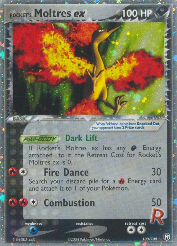 Rocket's Moltres ex - 100/109 - Rare Holo ex - NM - Holofoil