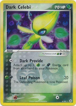 Dark Celebi - 4/101 - Holo Rare - LP - Reverse Holofoil