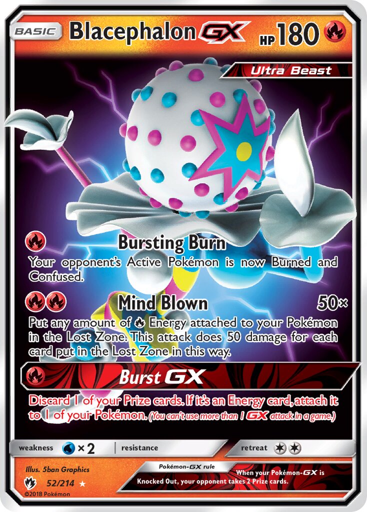 Blacephalon-GX - 52/214 - Rare Holo GX - NM - Holofoil