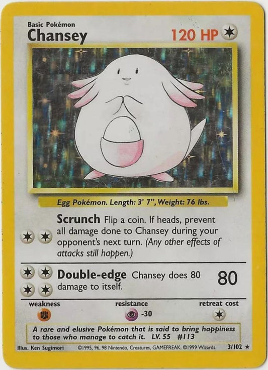 Chansey - 003/102 - Holo Rare - LP - Holofoil