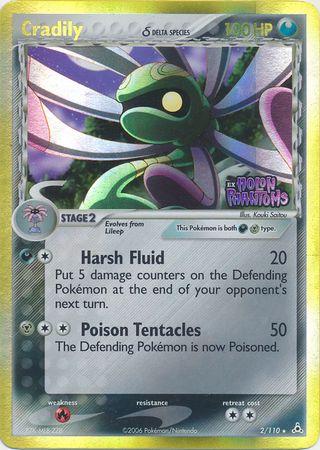 Cradily - 2/110 - Holo Rare - NM - Reverse Holofoil Stamped
