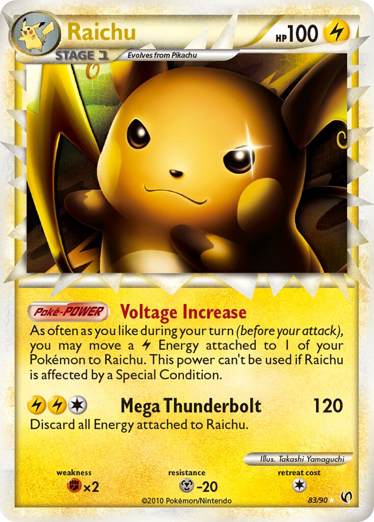 Raichu - 83/90 - Rare Prime - NM - Holofoil