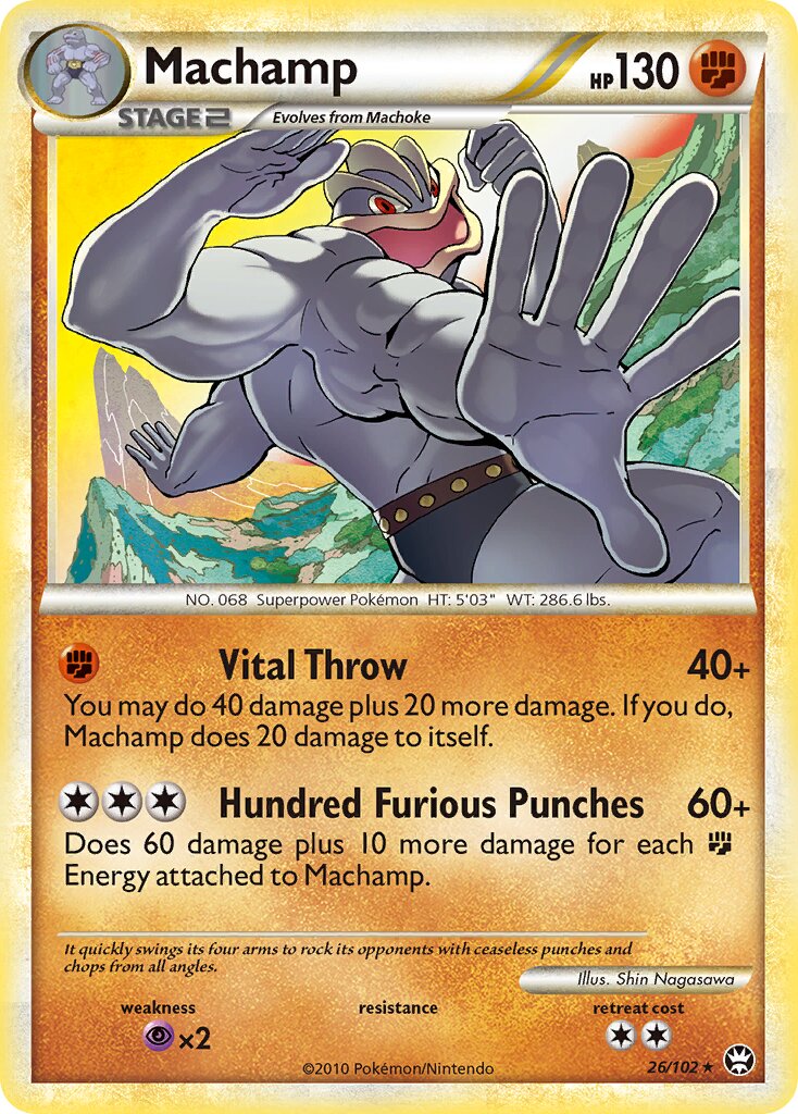 Machamp - 26/102 - Rare - NM - Reverse Holofoil