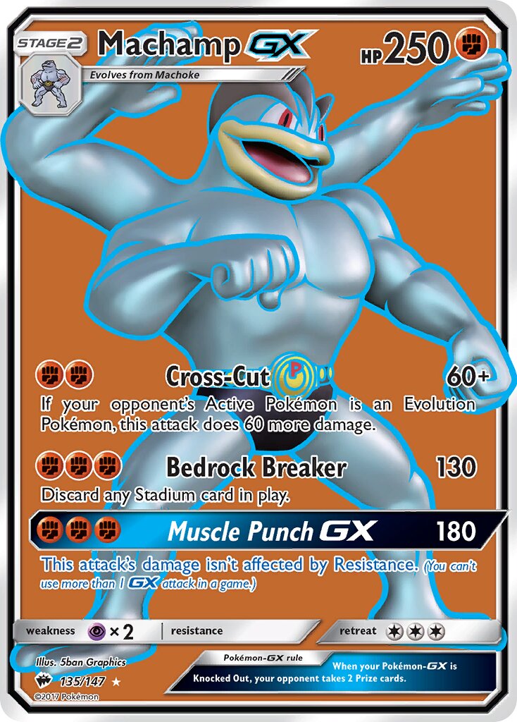Machamp-GX - 135/147 - Ultra Rare - NM - Holofoil