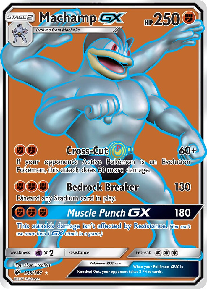 Machamp-GX - 135/147 - Ultra Rare - NM - Holofoil