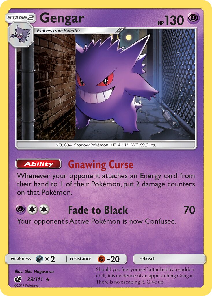 Gengar - 38/111 - Holo Rare - NM - Holofoil