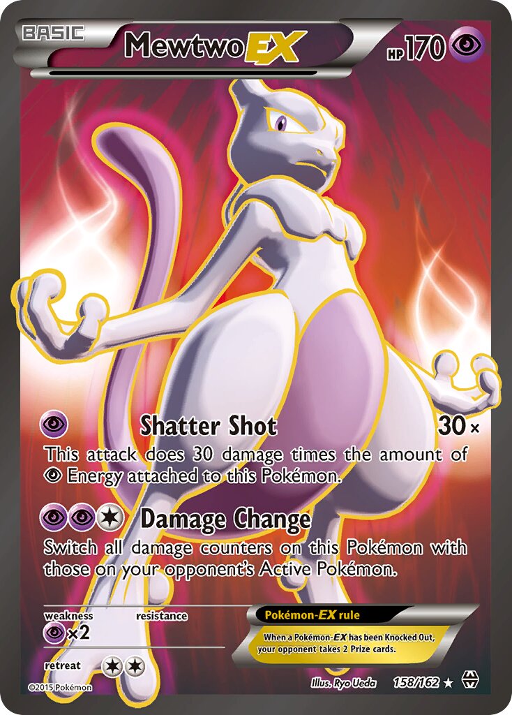 Mewtwo EX - 158/162 - Ultra Rare - NM - Holofoil