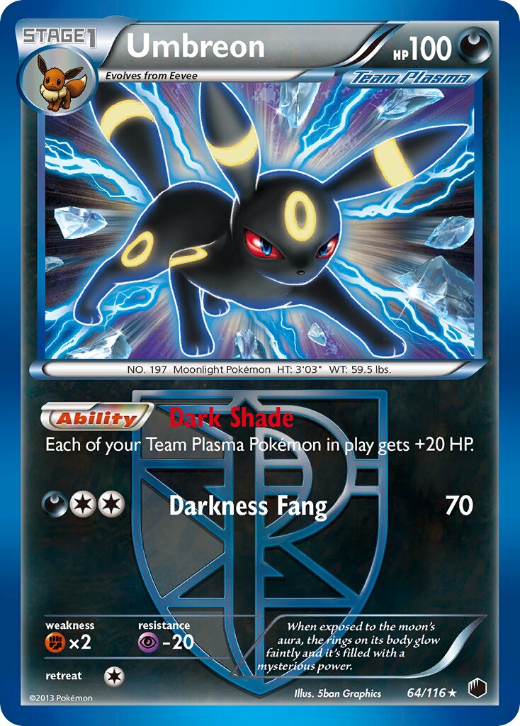Umbreon - 64/116 - Holo Rare - NM - Reverse Holofoil