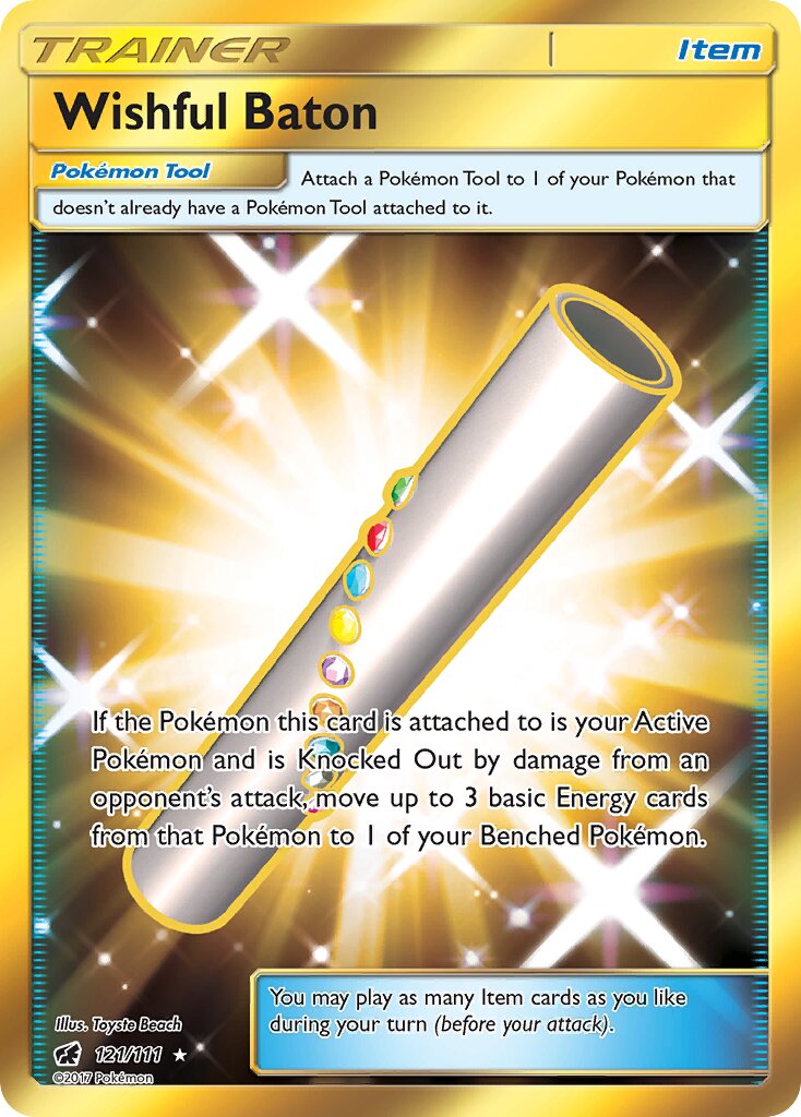 Wishful Baton - 121/111 - Rare Secret - NM - Holofoil