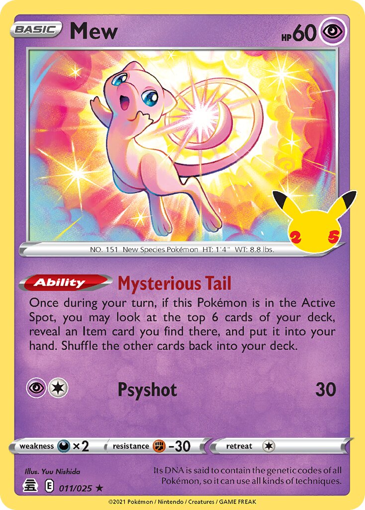 Mew - 011/025 - Holo Rare - NM - Holofoil