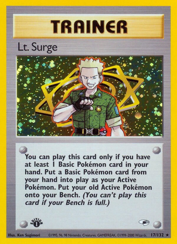 Lt. Surge - 017/132 - Holo Rare - NM - Unlimited Holofoil
