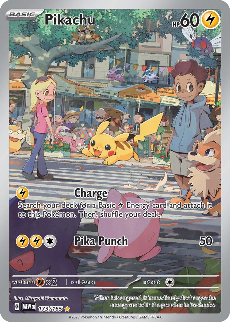 Pikachu - 173/165 - Illustration Rare - NM - Holofoil