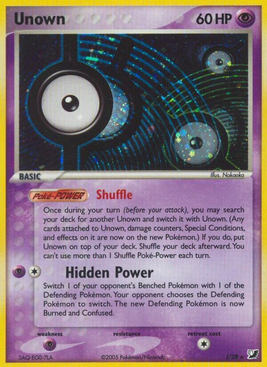 Unown - I/28 - Holo Rare - NM - Holofoil