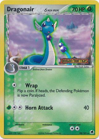 Dragonair - 28/101 - Uncommon - DMG - Reverse Holofoil Stamped