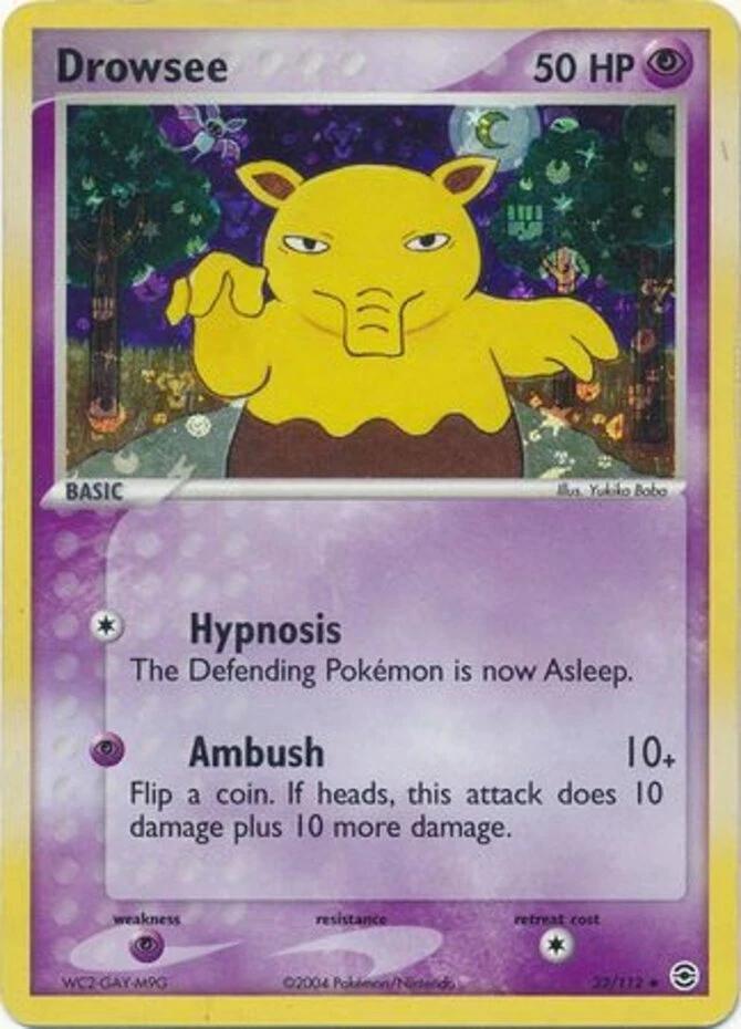 Drowzee - 32/112 - Uncommon - LP+/NM - Reverse Holofoil