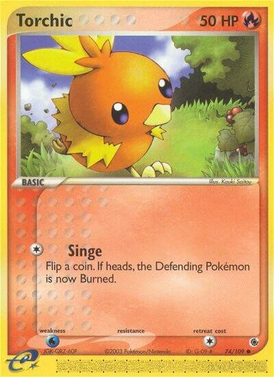 Torchic - 74/109 - Common - NM - Reverse Holofoil