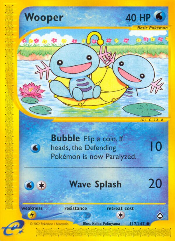 Wooper - 117/147 - Common - NM - Reverse Holofoil