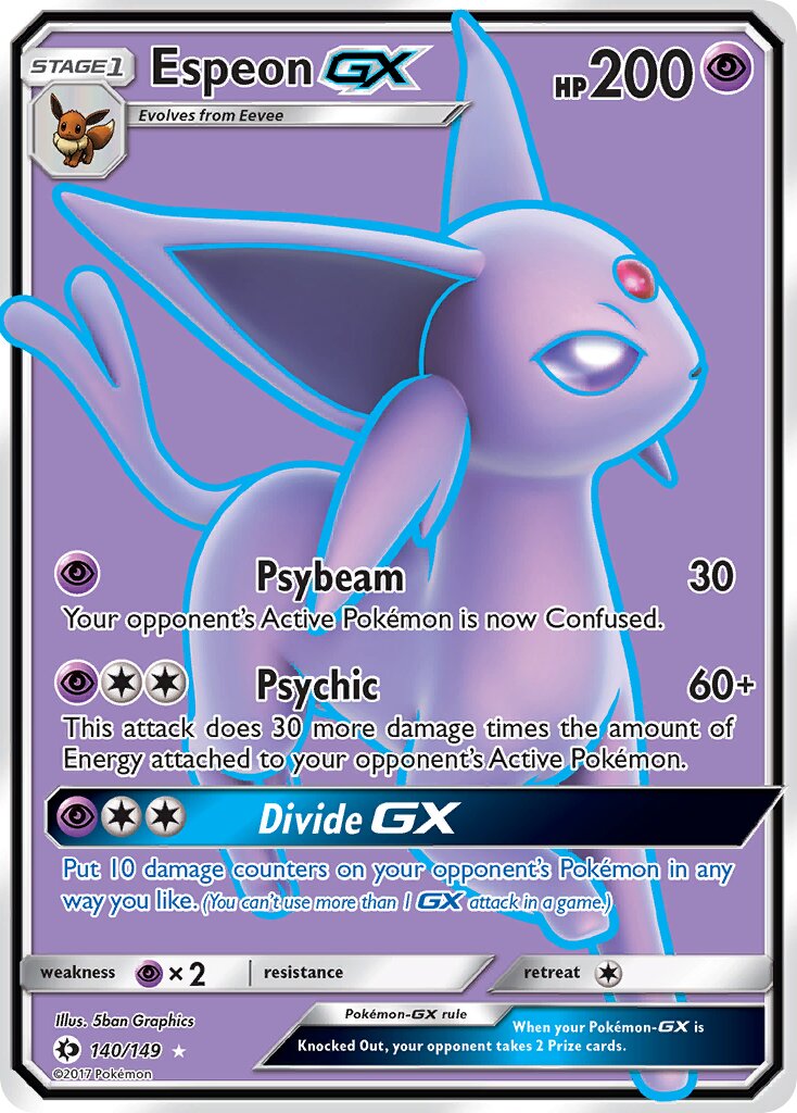 Espeon-GX - 140/149 - Ultra Rare - NM - Holofoil