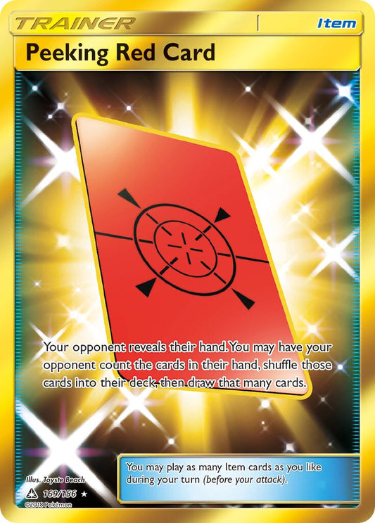 Peeking Red Card - 169/156 - Rare Secret - NM - Holofoil