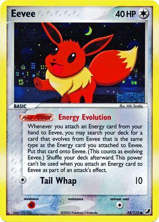 Eevee - 55/115 - Common - NM - Reverse Holofoil Stamped - Español