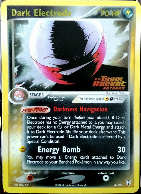 Dark Electrode - 4/109 - Holo Rare - LP+ - Reverse Holofoil Stamped