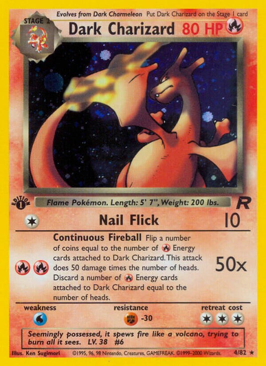 Dark Charizard - 04/82 - Holo Rare - NM - 1st Edition Holofoil