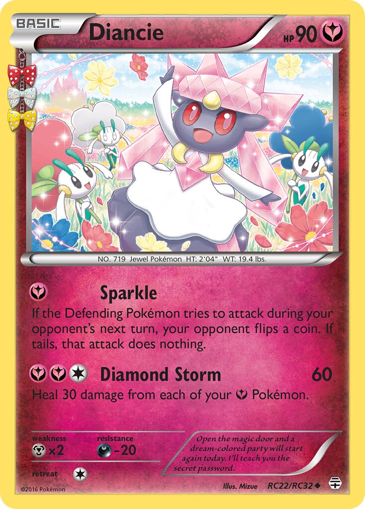 Diancie - RC22/RC32 - Uncommon - NM - Holofoil