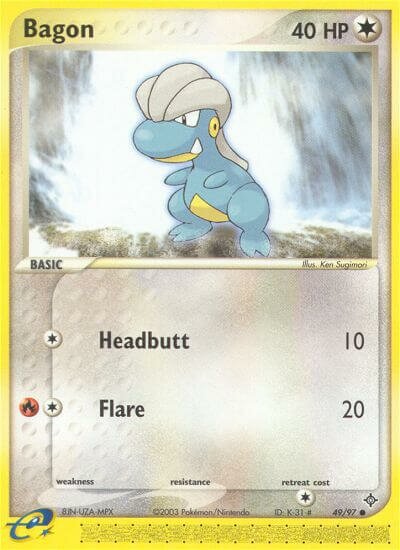 Bagon - 49/97 - Common - NM - Reverse Holofoil