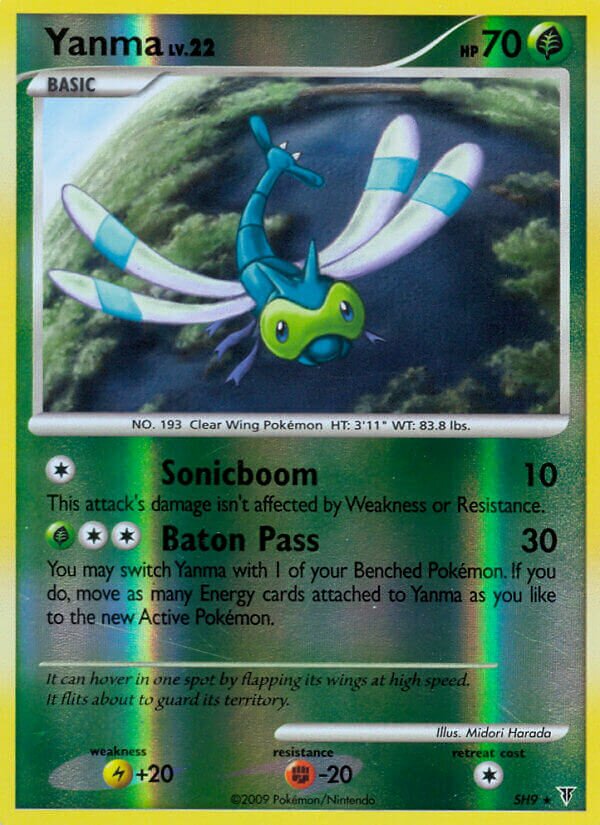 Yanma - SH9 - Holo Rare - NM - Reverse Holofoil