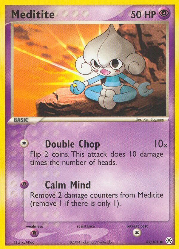 Meditite - 65/101 - Common - NM - Reverse Holofoil