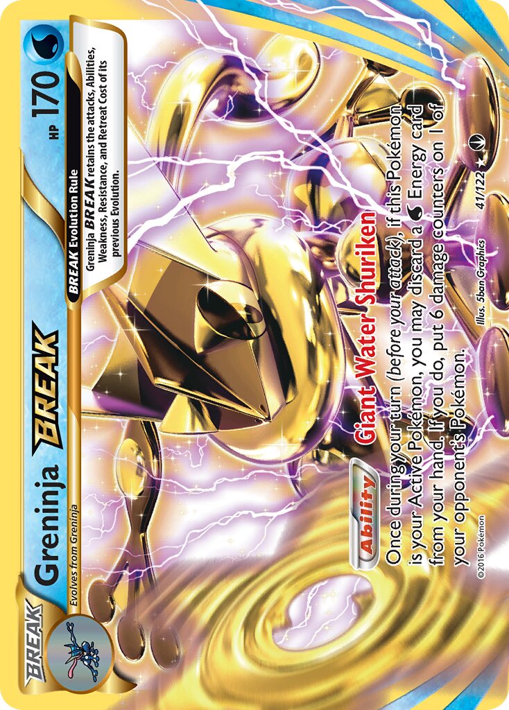 Greninja BREAK - 41/122 - Rare BREAK - NM - Holofoil