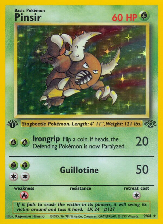 Pinsir - 09/64 - Holo Rare - NM - 1st Edition Holofoil