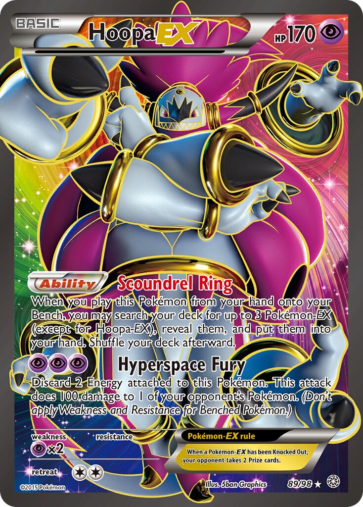 Hoopa EX - 89/98 - Ultra Rare - NM - Holofoil