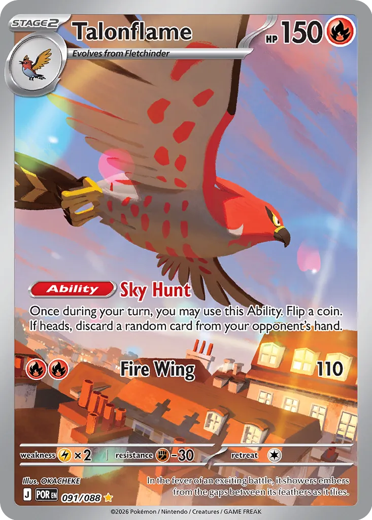 Talonflame - 091/088 - Illustration Rare - NM - Holofoil