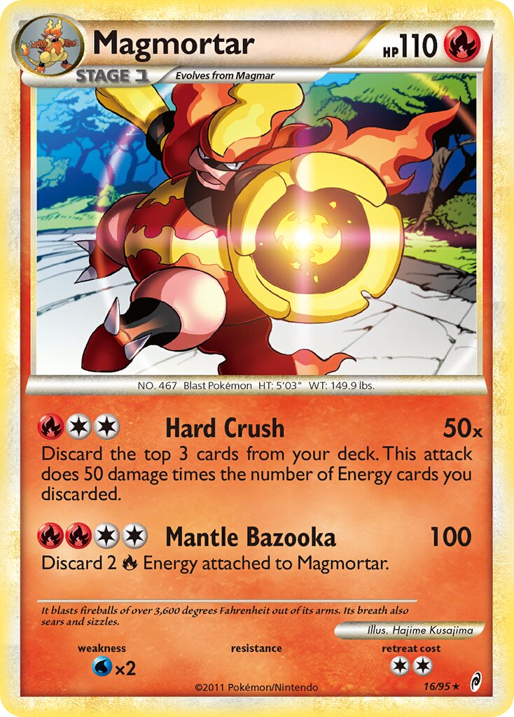 Magmortar - 16/95 - Holo Rare - NM - Reverse Holofoil