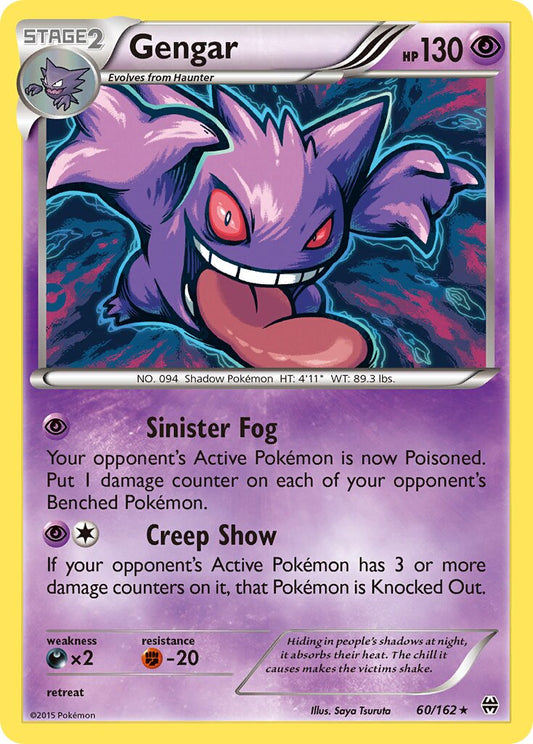 Gengar - 60/162 - Holo Rare - NM - Holofoil