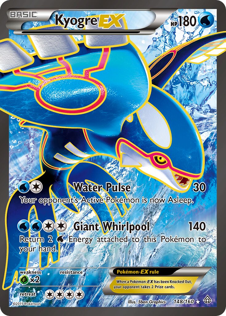 Kyogre EX - 148/160 - Ultra Rare - NM - Holofoil
