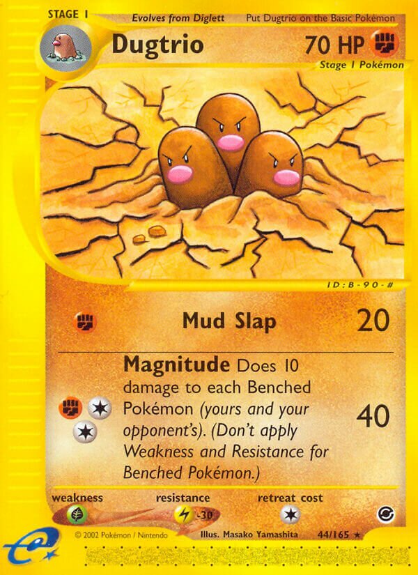 Dugtrio - 044/165 - Rare - NM - Reverse Holofoil