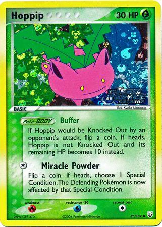 Hoppip - 57/109 - Common - LP+ - Reverse Holofoil Stamped