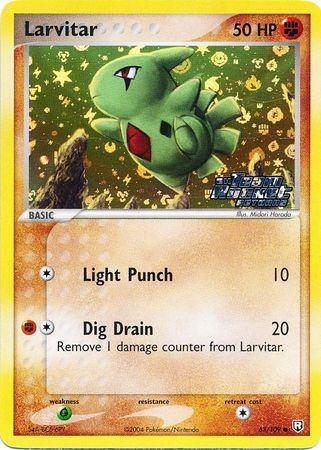 Larvitar - 63/109 - Common - LP - Reverse Holofoil Stamped