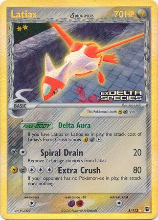 Latias - 8/113 - Holo Rare - LP - Reverse Holofoil Stamped